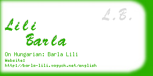 lili barla business card